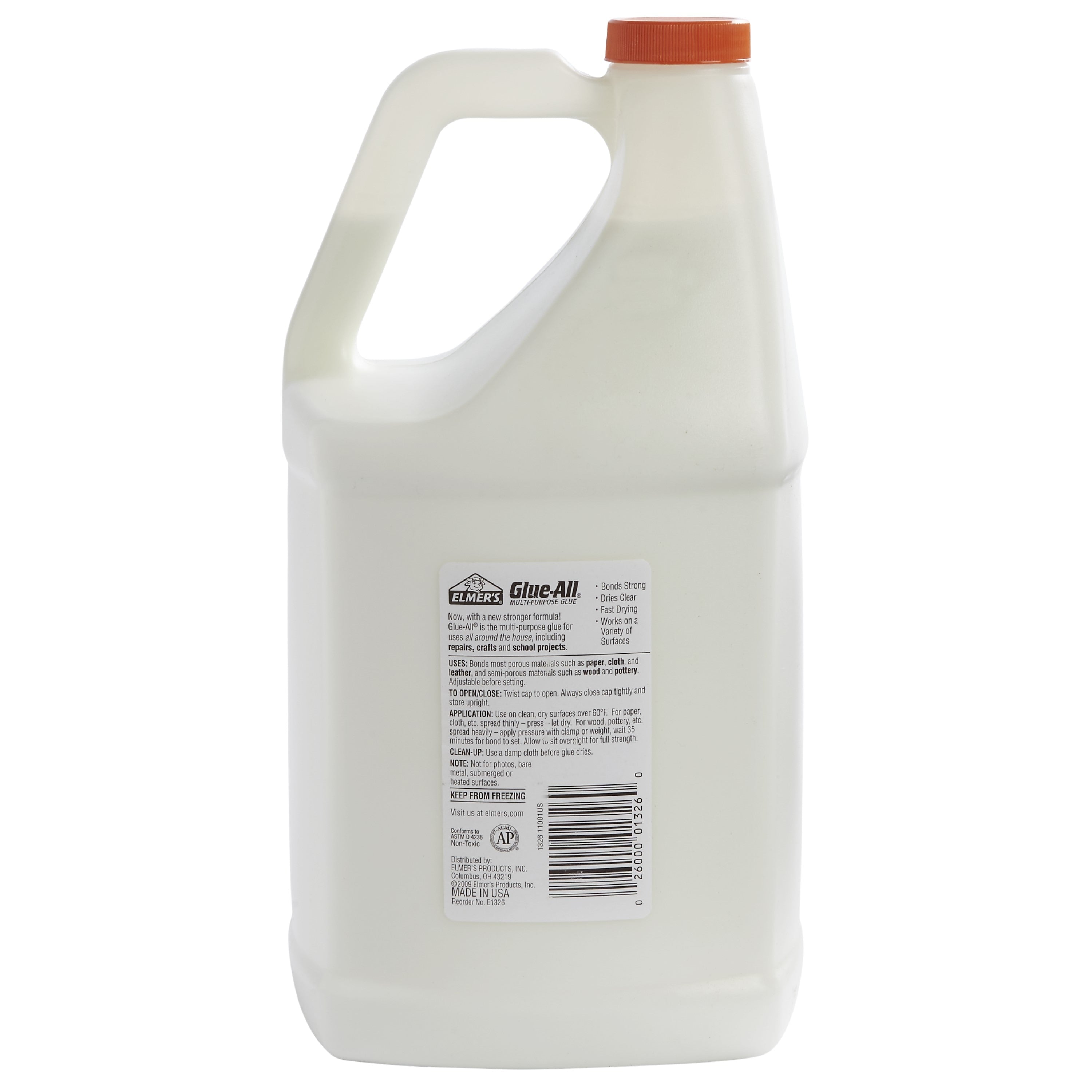 Elmer's Glue-All Washable Liquid Craft Glue, 1 Gallon, White (E1326)