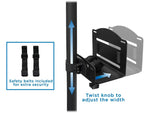 Mount-It! Metal Mobile A/V Cart with Swivel Wheels, Black (MI-7948)