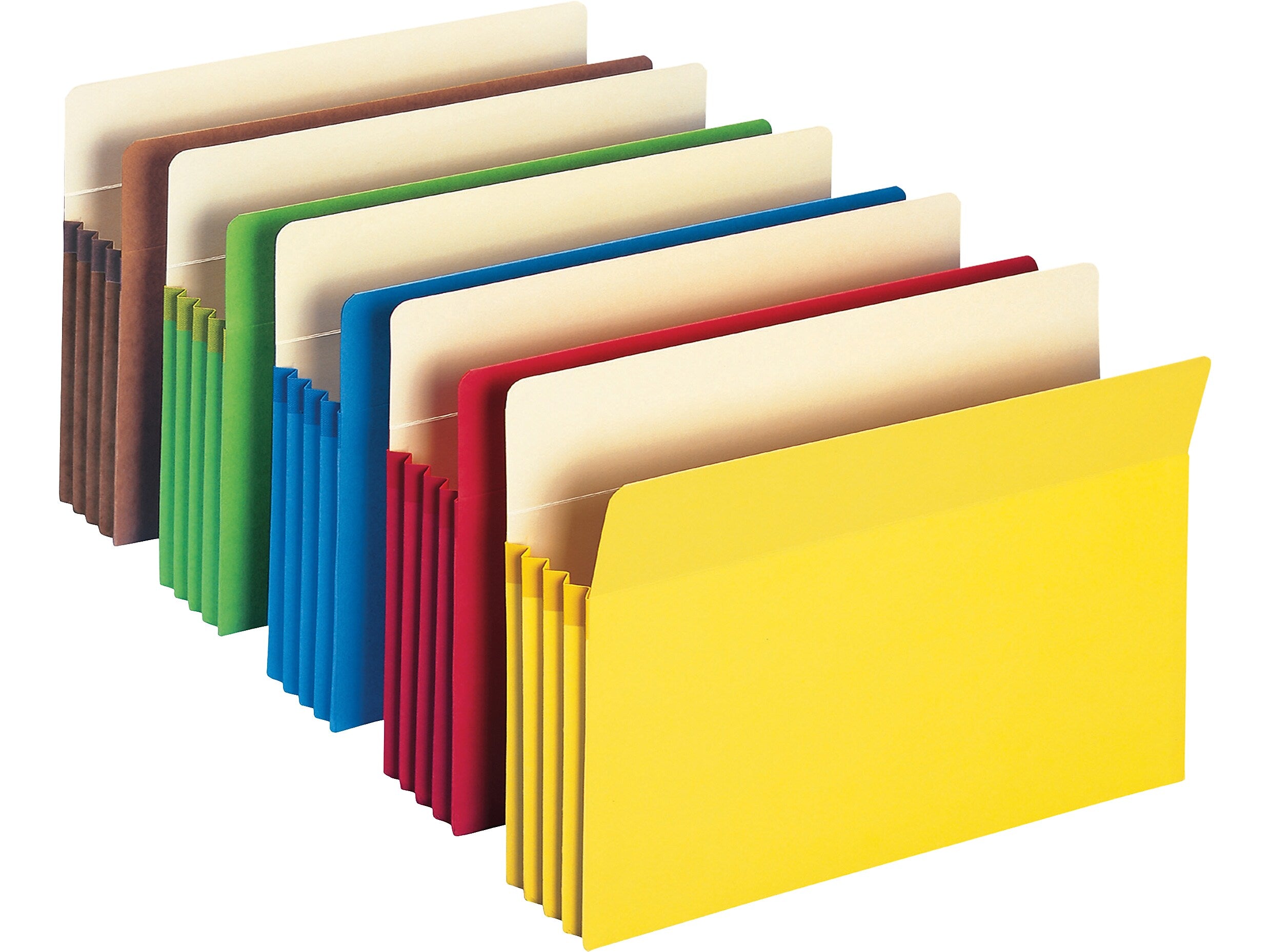 Smead Brights File Pockets, Letter Size, Assorted Colors, 5/Pack (73892)