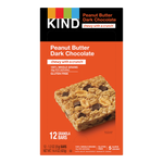 KIND Healthy Grains Gluten Free Peanut Butter Dark Chocolate Nut Bar, 12 Bars/Box (PHW18083)