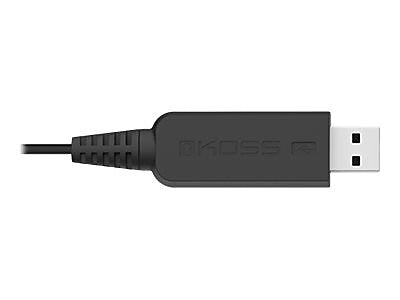 Koss CS 295-USB Mono Headset, Over-the-Head, Black (194168)