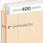 Pendaflex Smart Shield Manila Reinforced File Jackets, Top Tab, 2" Expansion, Letter Size, 50/Box (22025EE)