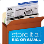 Pendaflex Smart Shield Reinforced File Pocket, 3 1/2" Expansion, Legal Size, Redrope, 10/Box (1526EAM)
