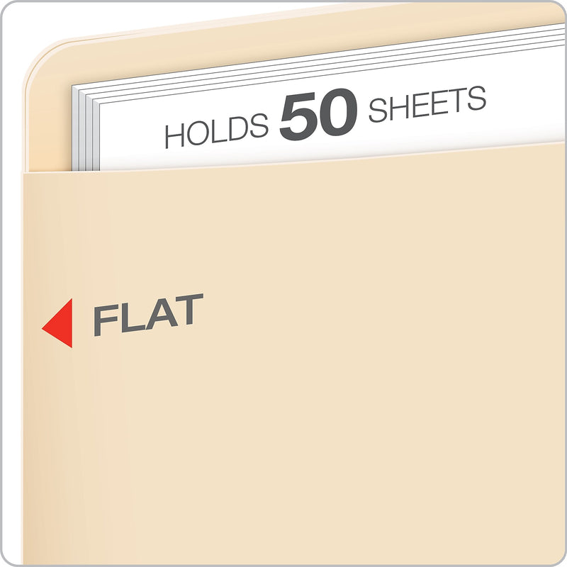 Pendaflex Reinforced File Jacket, Letter Size, Manila, 100/Box (22022EE)