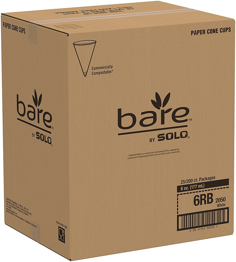 Solo Bare® Eco-Forward® Cold Cups, 6 oz., White, 5000/Carton (6RB-2050/GR2050)
