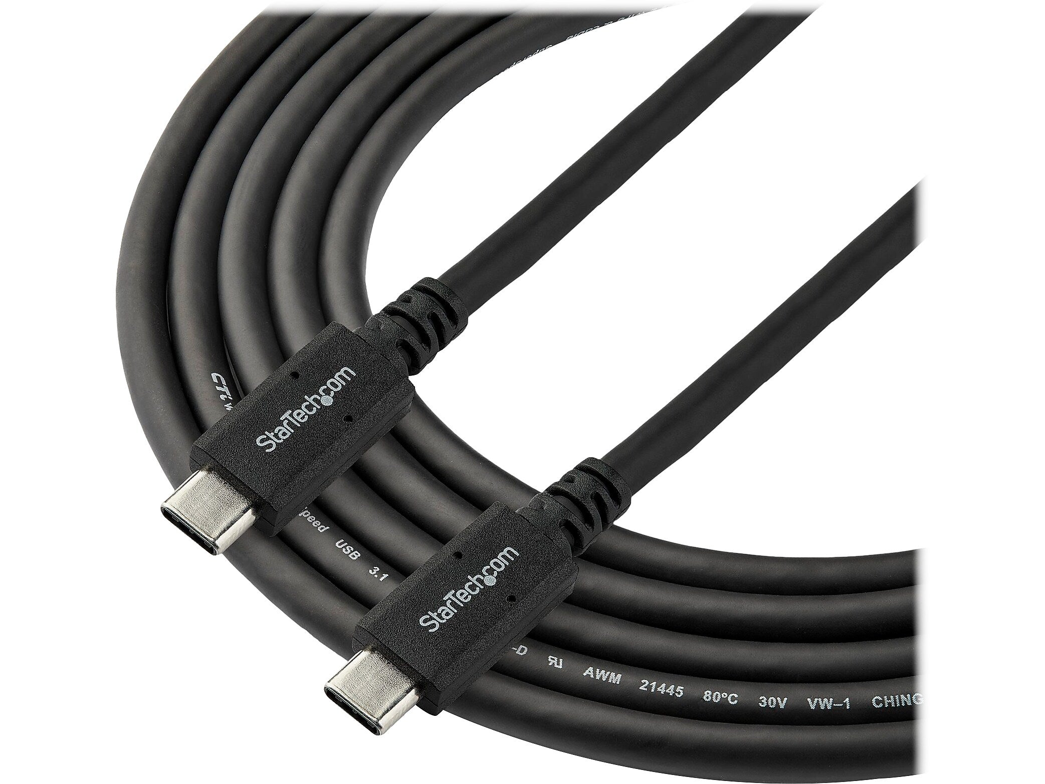StarTech USB315C5C6 6' USB-C Cable, Black