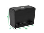 Mind Reader Plastic Straw Dispenser Pencil Dispenser, Black (STRAWDISP-BLK)
