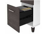 Bush Furniture Somerset 72"W Office Desk with Drawers and Hutch, Storm Gray/White (SET018SGWH)