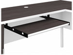 Bush Furniture Somerset 72"W L Shaped Desk with Hutch, Storm Gray/White (SET001SGWH)