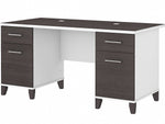 Bush Furniture Somerset 60" Computer Desk, Storm Gray/White (WC81028K)