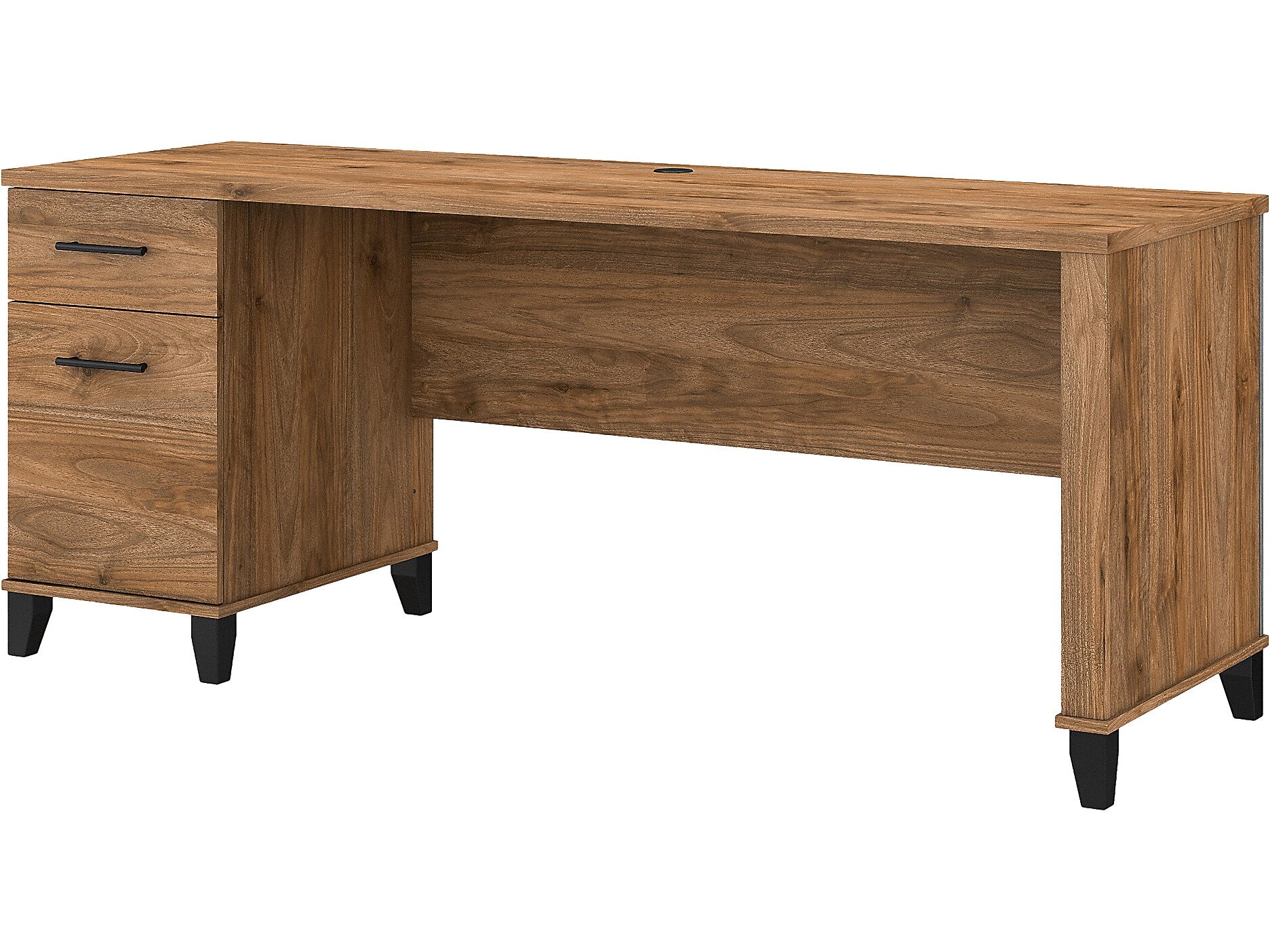 Bush Furniture Somerset 72"W Office Desk with Drawers, Fresh Walnut (WC81372)