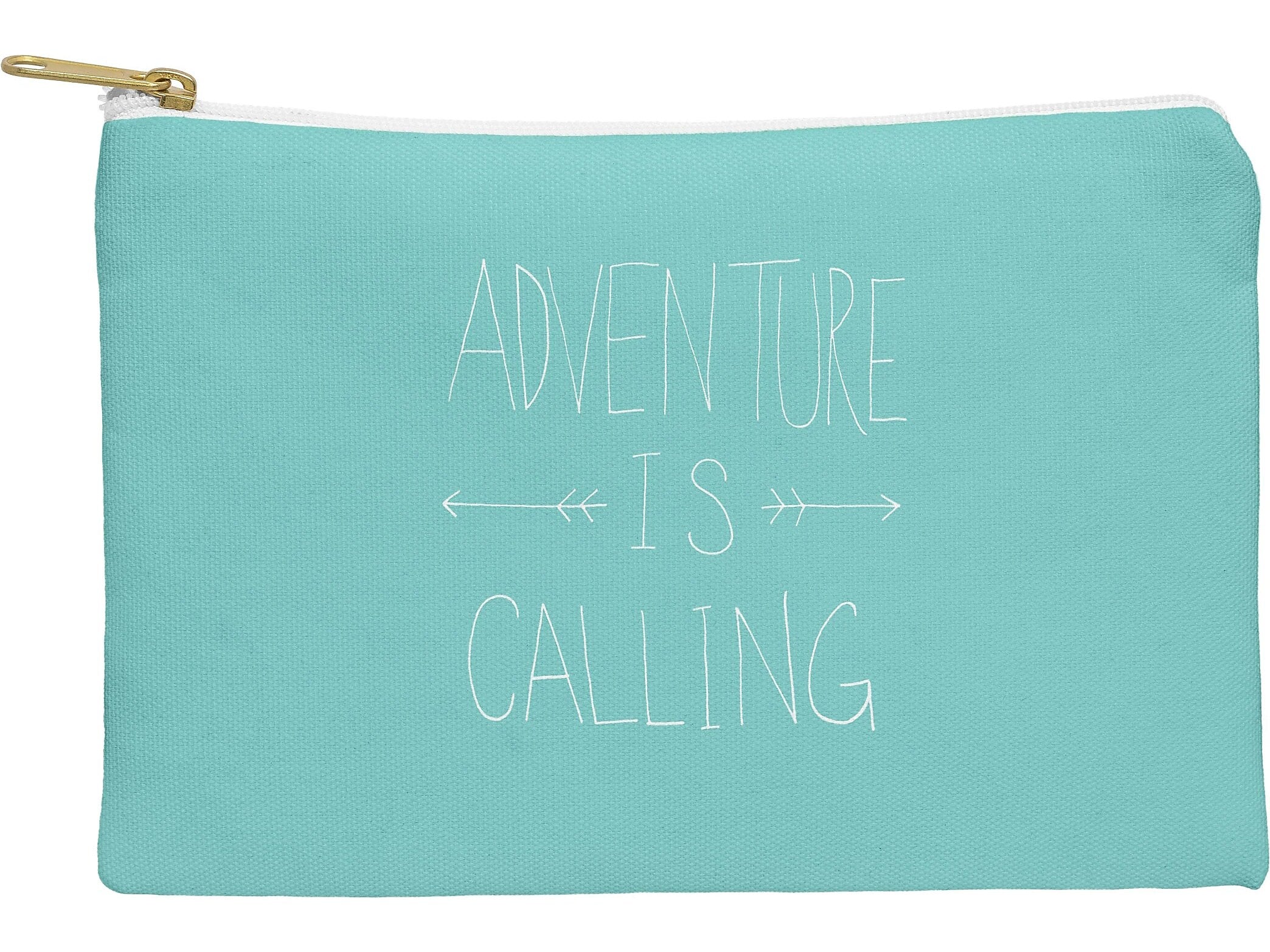 DENY Designs Leah Flores 8.5" Polyester Travel Pouch, Water Resistant, Blue (61901-wpofsm)
