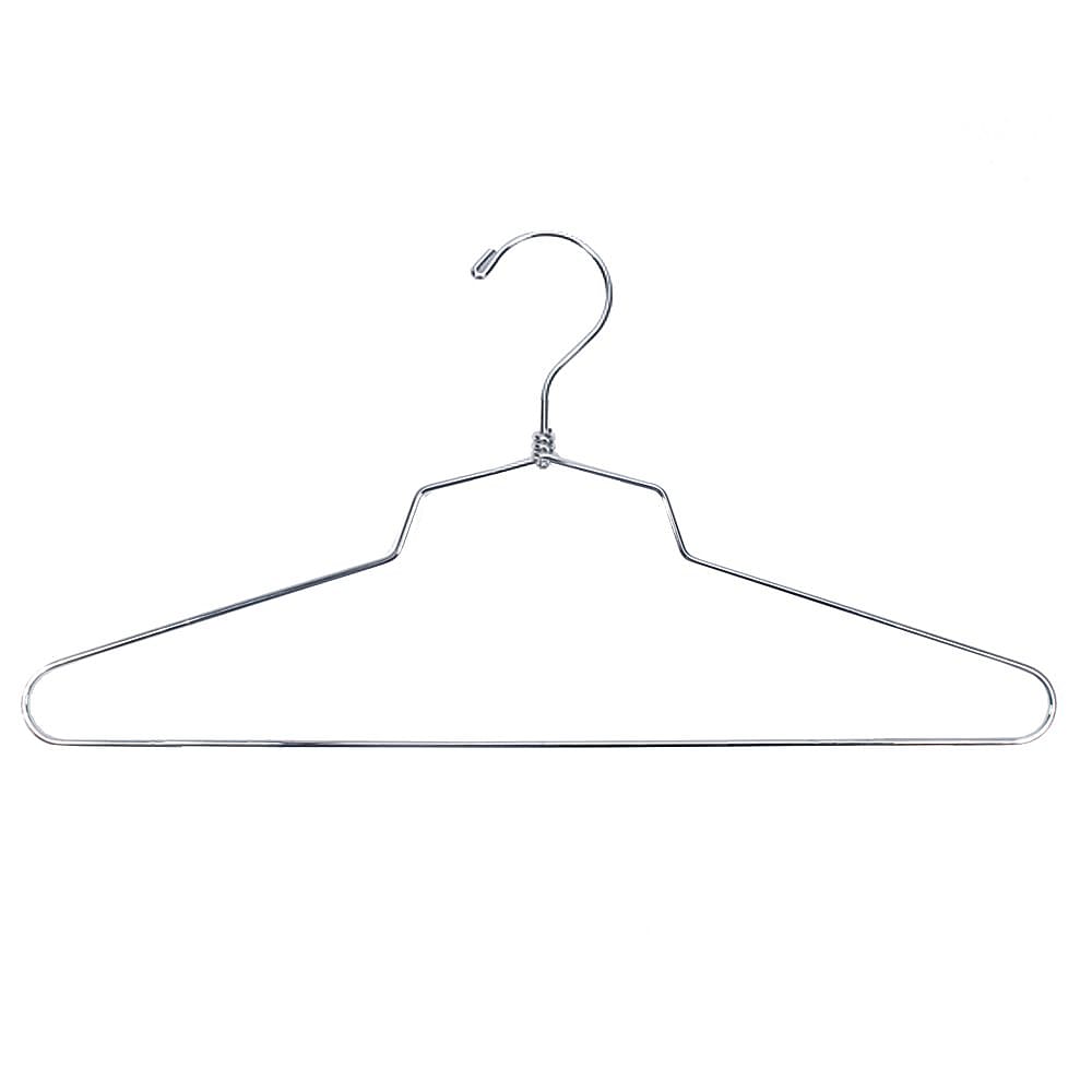 Nahanco 16" Metal Shirt/Dress Hangers, Chrome, 100/Pack (SLD-16)