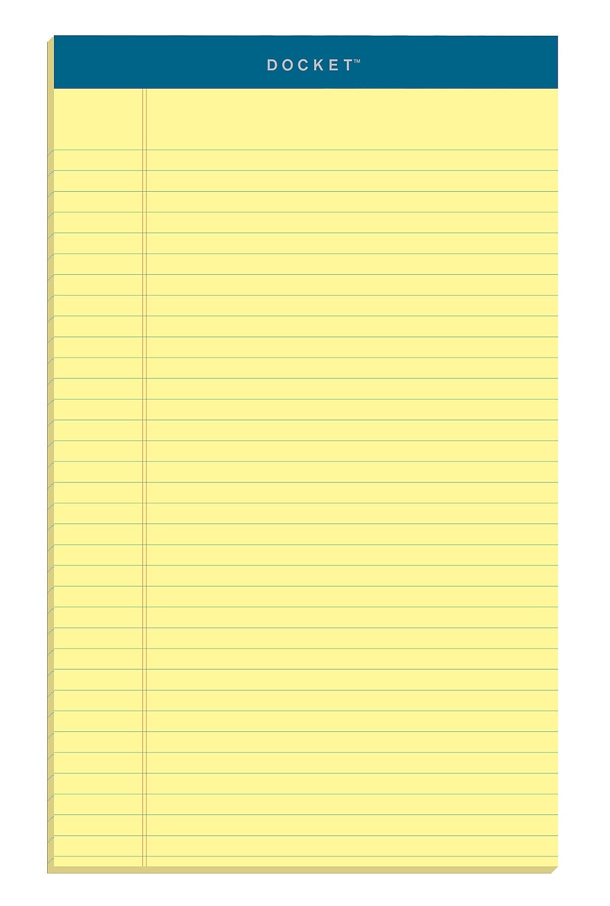 TOPS Docket Notepads, 8.5" x 14", Wide, Canary, 50 Sheets/Pad, 12 Pads/Pack (TOP 63580)