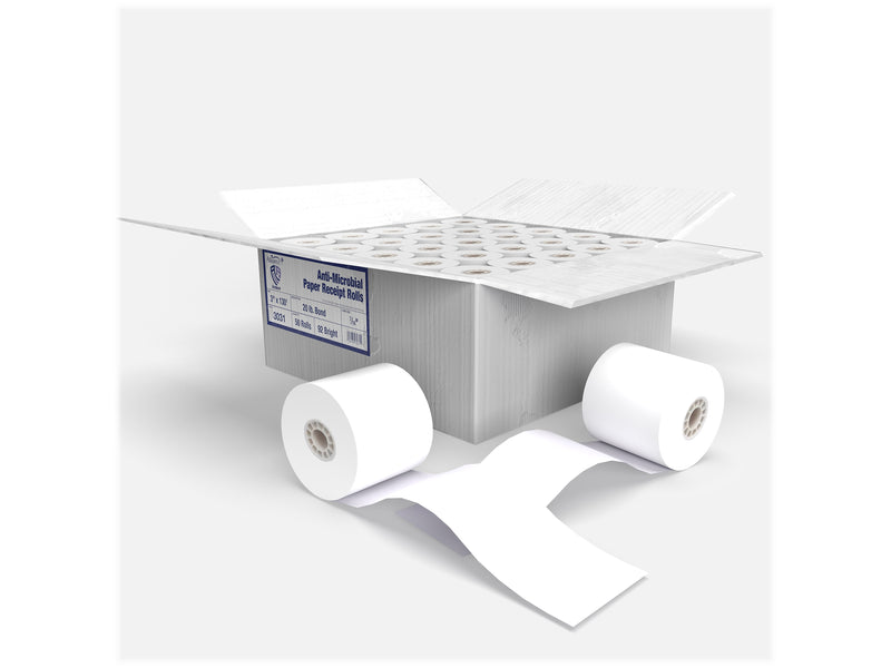 Alliance Armor Receipt Paper Roll, 3" x 130', 50 Rolls/Carton (3031)