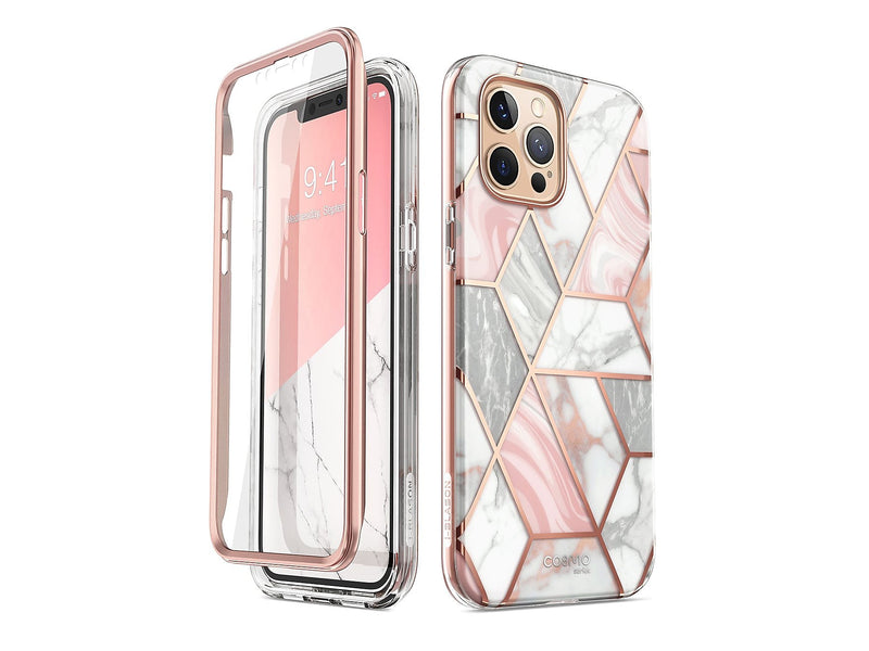 i-Blason Cosmo MagSafe Rugged Case for iPhone 12 Pro Max, Marble Pink (iPhone2020-6.7-Cosmo-SP-Marble)