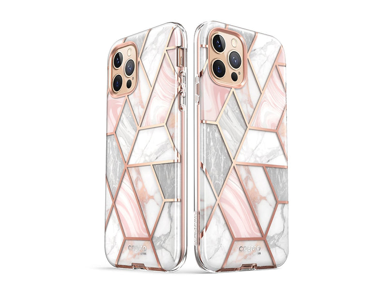 i-Blason Cosmo MagSafe Rugged Case for iPhone 12 Pro Max, Marble Pink (iPhone2020-6.7-Cosmo-SP-Marble)