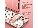 i-Blason Cosmo Wallet Case for iPhone 12 Pro Max, Marble Pink (iPhone2020-6.7-CosCard-Marble)
