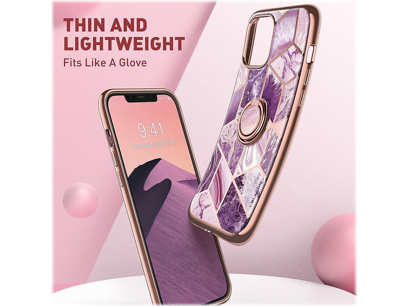 i-Blason Cosmo Snap Rugged Case for iPhone 12 Pro Max, Marble Purple (iPhone2020-6.7-CosSnap-Ameth)