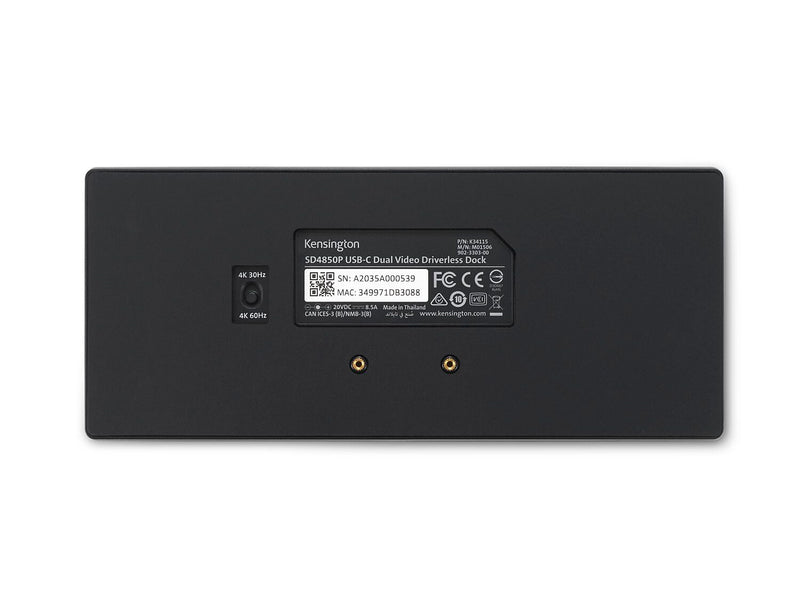 Kensington SD4850P Dual Monitor Docking Station (K34115NA)