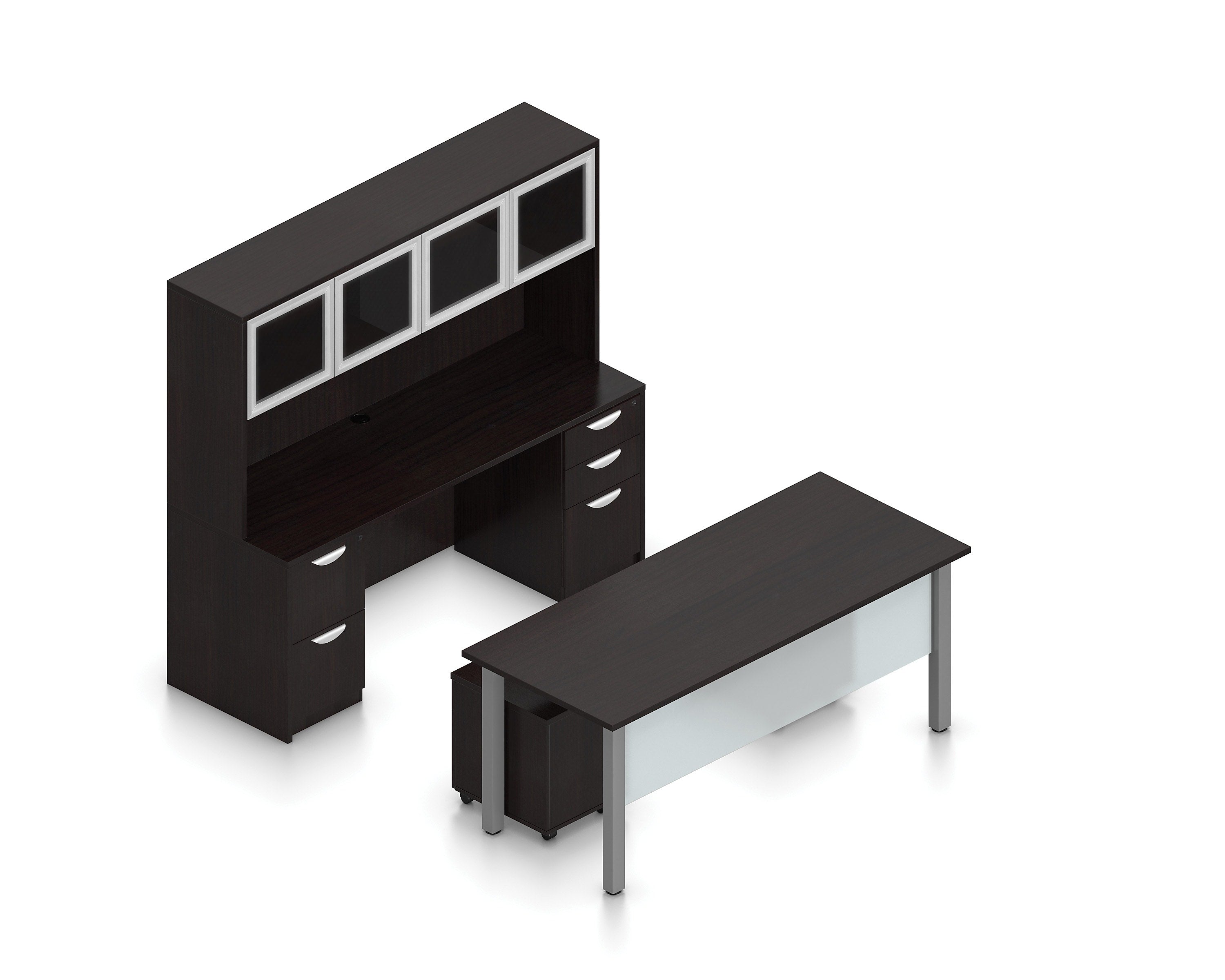 Offices To Go Superior 71" Workstation Desk Bundle, American Espresso (TDOTG20-AEL)
