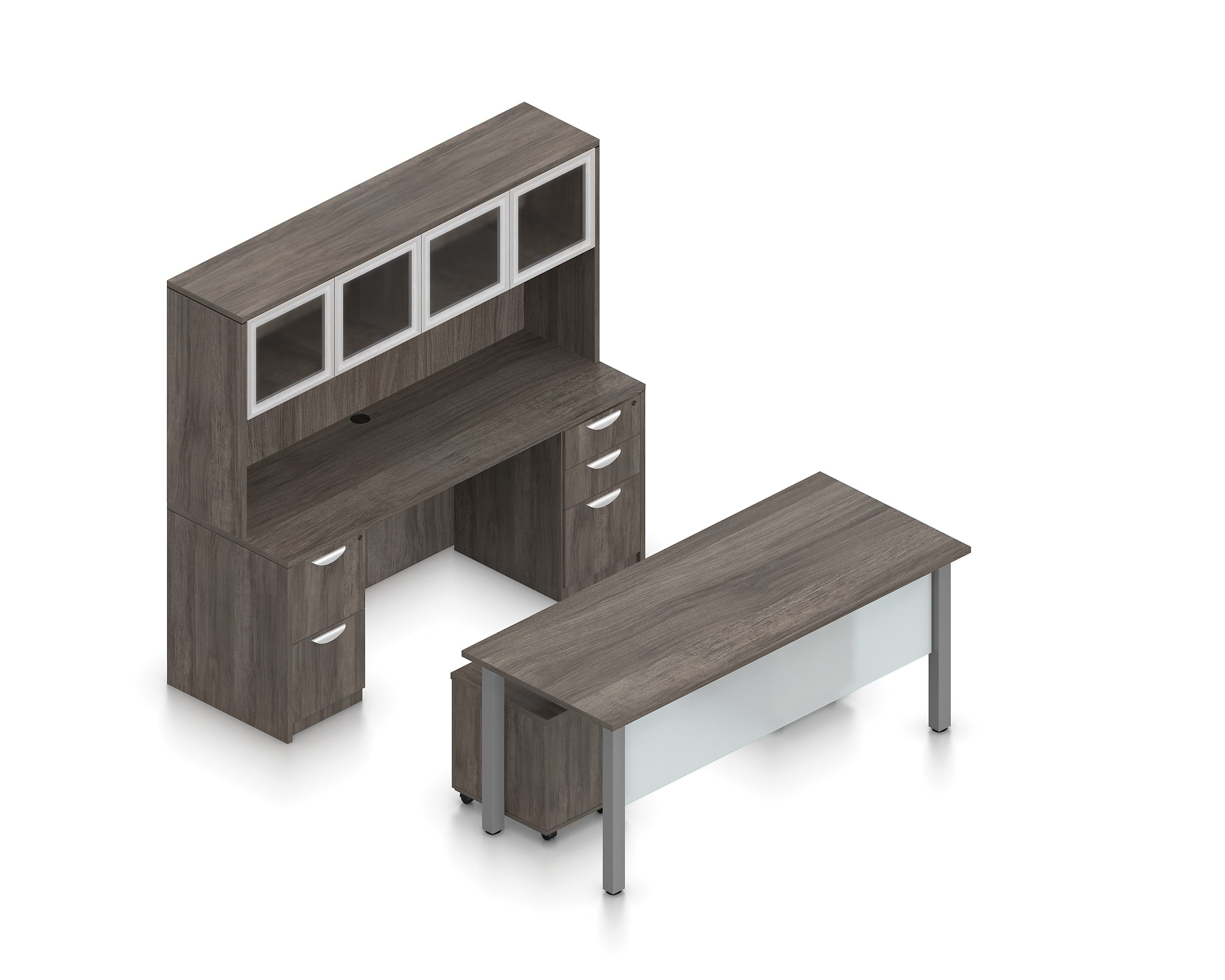 Offices To Go Superior 71" Workstation Desk Bundle, Artisan Grey (TDOTG20-AGL)