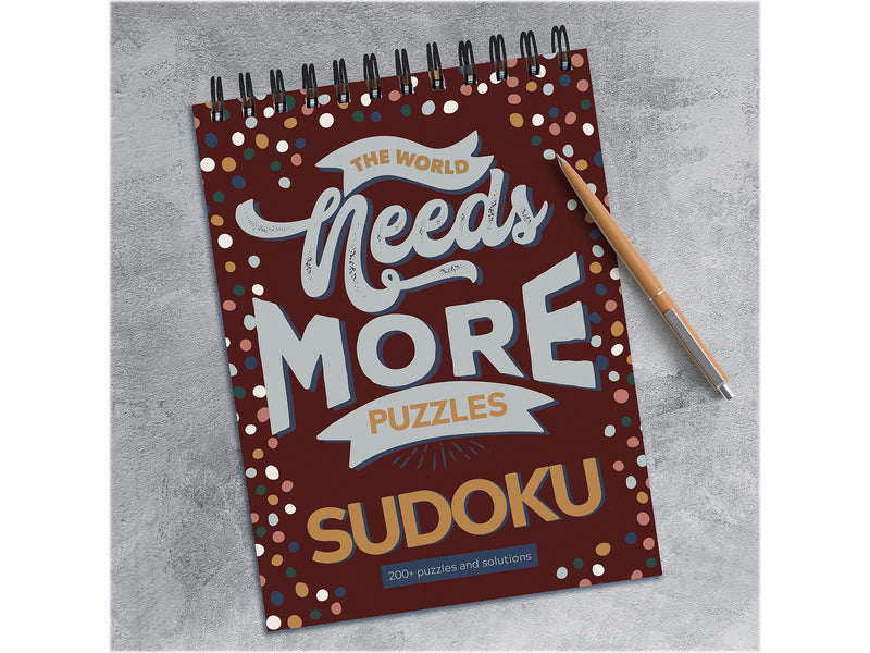 TF Publishing The World Needs More Puzzles Sudoku Pad, Entertainment, Multi-Grade (99-3996)