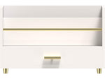U Brands Juliet 2-Compartment Pine Wood Letter Sorter with Drawer, White/Gold (3464U00-24)