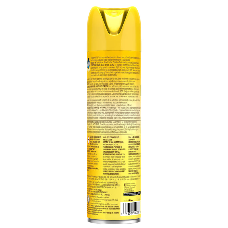 Pledge Polish and Shine Multiple-Purpose Cleaner, Lemon,14.2 oz (301168)
