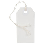 JAM PAPER Gift Tags with String, Small, 3 1/4 x 1 5/8, White, Bulk 1000/Carton (9197265C)