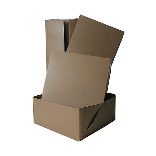 JAM Paper Gift Box with Full Lid, 9" x 9" x 5", Kraft (5283903)