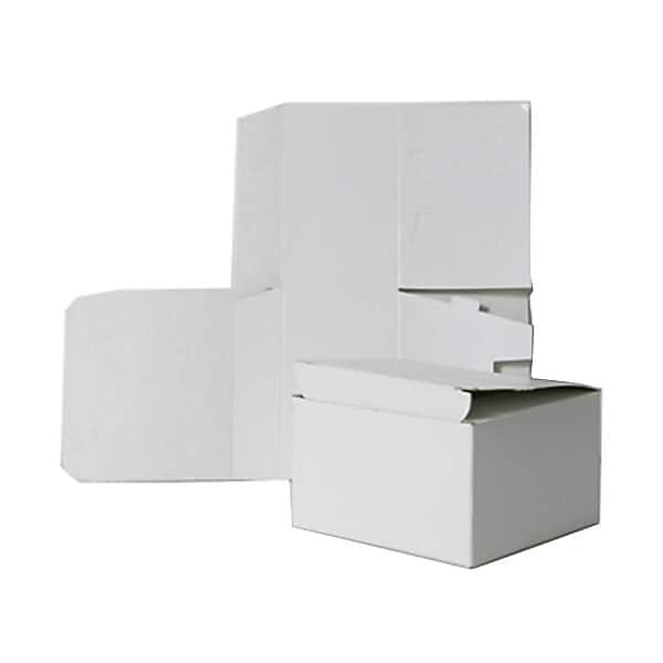 JAM Paper Open Lid Gift Boxes, 6" x 4.5" x 4.5", White (4813851)