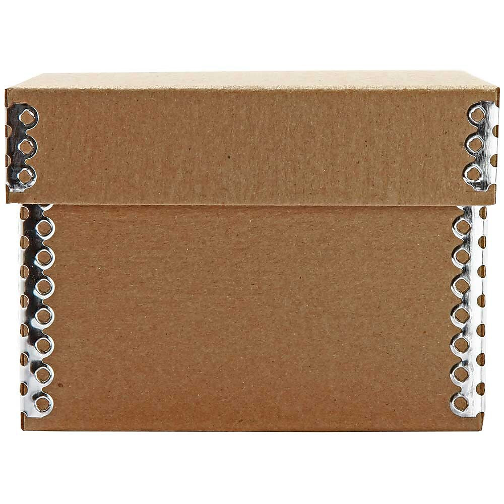 JAM PAPER Nesting Boxes, 4 1/4 x 4 1/4 x 3, Natural Brown Kraft, Box