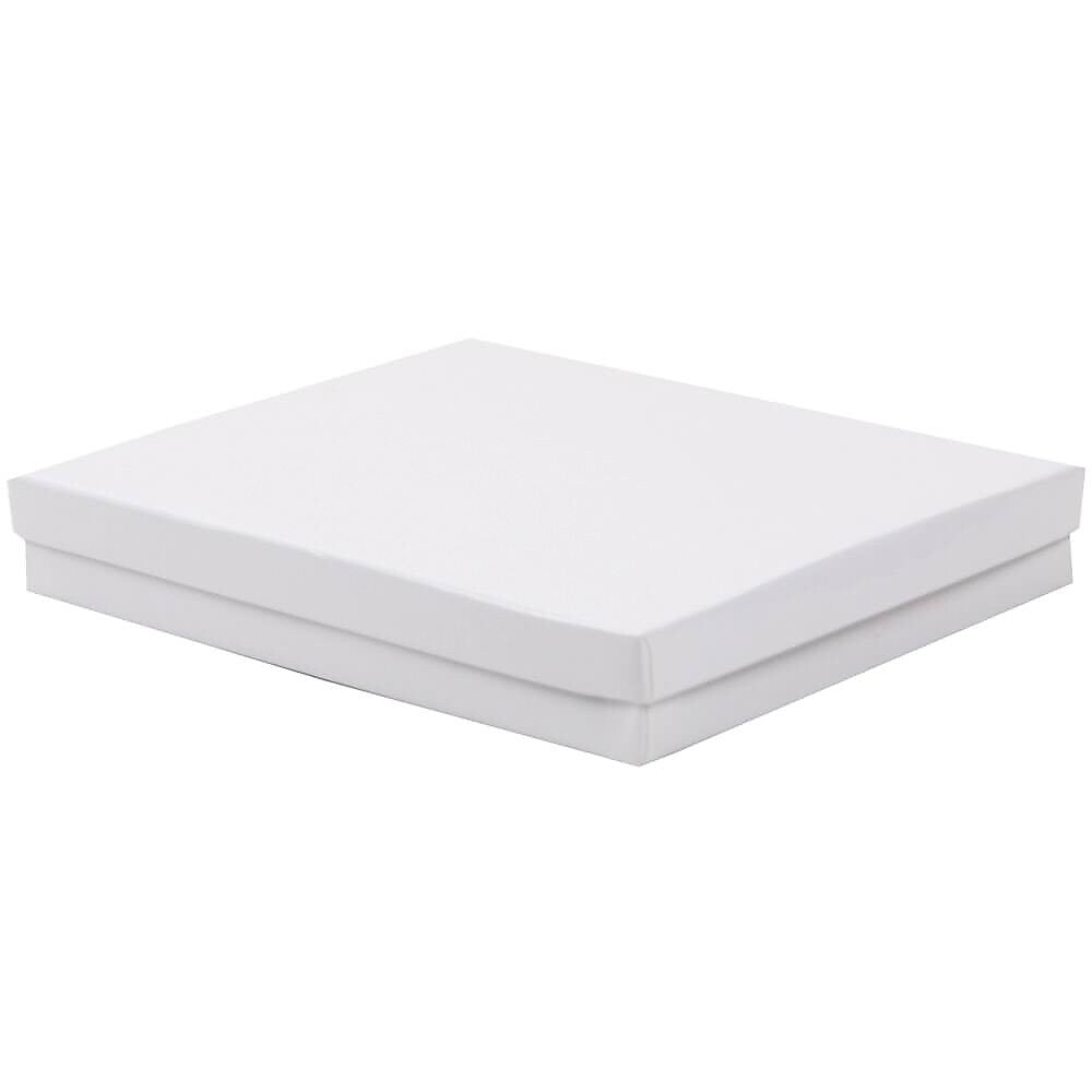 JAM PAPER Jewelry Gift Box, 5 5/8 x 7 1/8 x 1, White