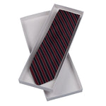 JAM PAPER Glossy Tie Box, 14 1/2 x 4 3/4 x 3/4, White