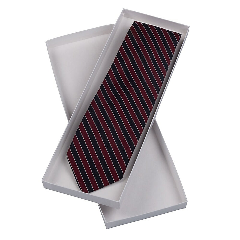 JAM PAPER Glossy Tie Box, 14 1/2 x 4 3/4 x 3/4, White