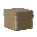 JAM PAPER Nesting Boxes, 3 1/4 x 3 1/4 x 2 3/4, Natural Brown Kraft, Box