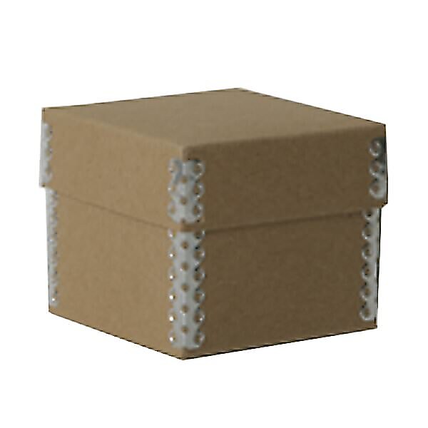 JAM PAPER Nesting Boxes, 3 1/4 x 3 1/4 x 2 3/4, Natural Brown Kraft, Box