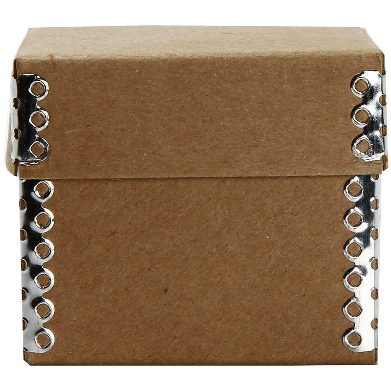 JAM PAPER Nesting Boxes, 3 1/4 x 3 1/4 x 2 3/4, Natural Brown Kraft, Box