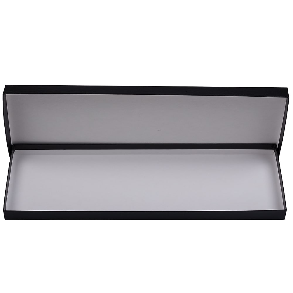 JAM PAPER Tie Box, 14 1/4 x 4 3/4 x 3/4, Black