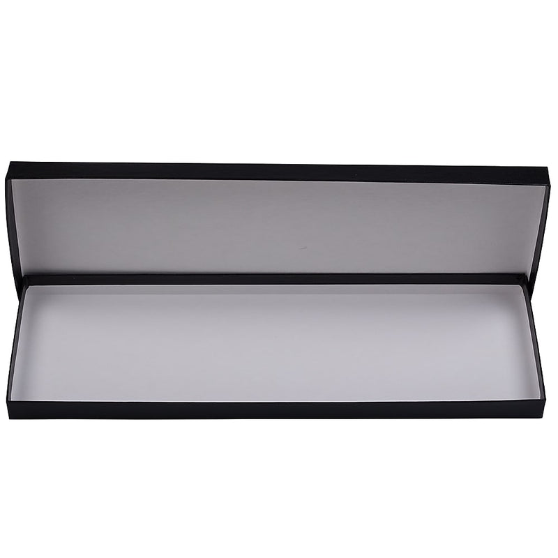 JAM PAPER Tie Box, 14 1/4 x 4 3/4 x 3/4, Black