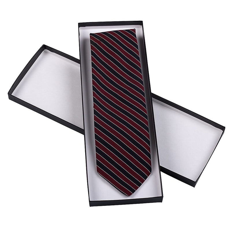 JAM PAPER Tie Box, 14 1/4 x 4 3/4 x 3/4, Black