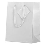 JAM Paper Glossy Gift Bag with Rope Handles, 8" x 4" x 10", White, 100 Bags/Pack (672GLWH100)