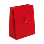 JAM Paper Matte Gift Bag with Rope Handles, 10" x 13" x 5", Red, 3 Bags/Pack (673MAREA)