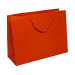 JAM Paper Matte Gift Bags with Rope Handles, 16" x 12" x 6", Orange, 100/box (774MAOR100)