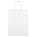 JAM Paper Glossy Gift Bag with Rope Handles, 10" x 5" x 13", White, 3 Bags/Pack (673GLWHB)