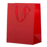JAM Paper Glossy Gift Bags with Rope Handles, 10" x 13", Red, 3 Bags/Pack (673GLREB)