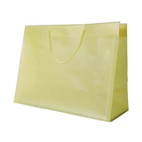 JAM PAPER Shopping Bags, 15 x 12 x 6, Yellow, Bulk 100 Bags/Pack (774BHYEB)