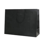 JAM Paper Matte Gift Bag with Rope Handles, 17" x 13" x 6", Black, 100 Bags/Pack (774MABLB)