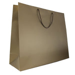 JAM Paper Matte Gift Bag with Rope Handles, 20" x 16" x 6", Bronze, 24 Bags/Box (4431786B)